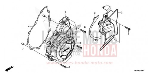 COUVERCLE DE GENERATEUR C.A. CBR500RAF de 2015